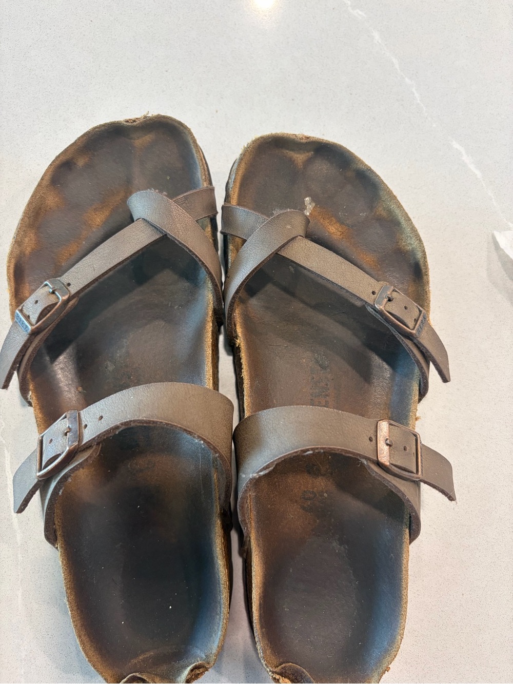 Birkenstock Brown Cross-Strap Sandals